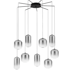 Lampadari Moderni-Selezionato da Mazzolaluce Lampadario con vetri fume per soggiorno moderno