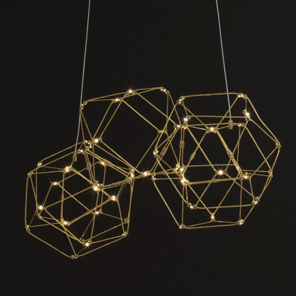 Lampadari Cucina-Selezionato da Mazzolaluce Lampadario costellazione oro led 22w 3000k per cucina moderna