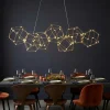 Lampadari Moderni-Selezionato da Mazzolaluce Lampadario costellazione oro moderno per soggiorno led 33w 3000k