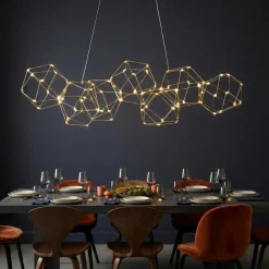 Lampadari Moderni-Selezionato da Mazzolaluce Lampadario costellazione oro moderno per soggiorno led 33w 3000k