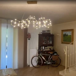 Lampadari Moderni-Selezionato da Mazzolaluce Lampadario costellazione oro moderno per soggiorno led 33w 3000k