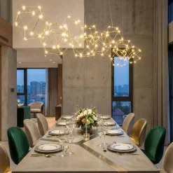 Lampadari Moderni-Selezionato da Mazzolaluce Lampadario costellazione per soggiorno moderno oro led 67w 3000k