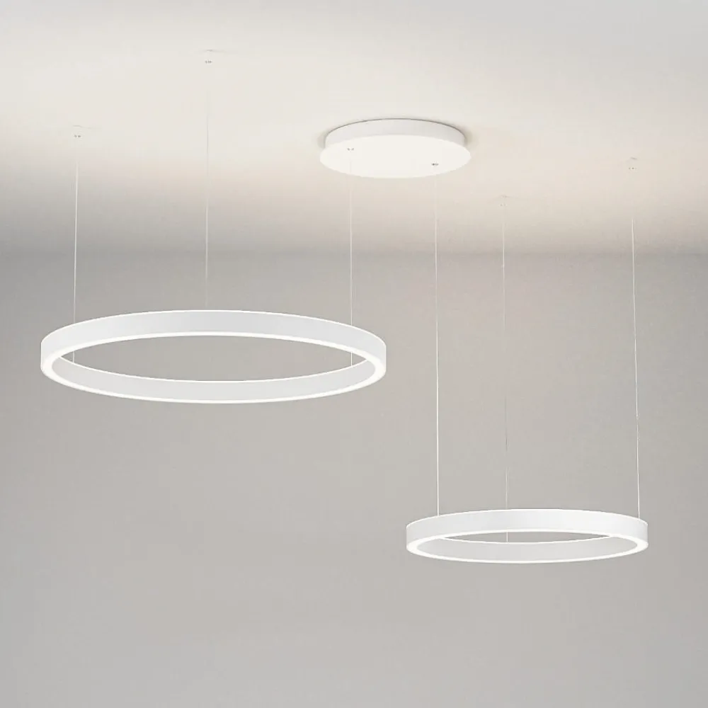 Lampadari Moderni-Gea Luce Lampadario criseide bianco led 60w 3000k moderno