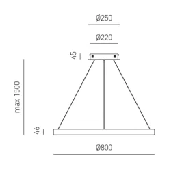 Lampadari Moderni-Gea Luce Lampadario criseide sg bianco led 80w 3000k