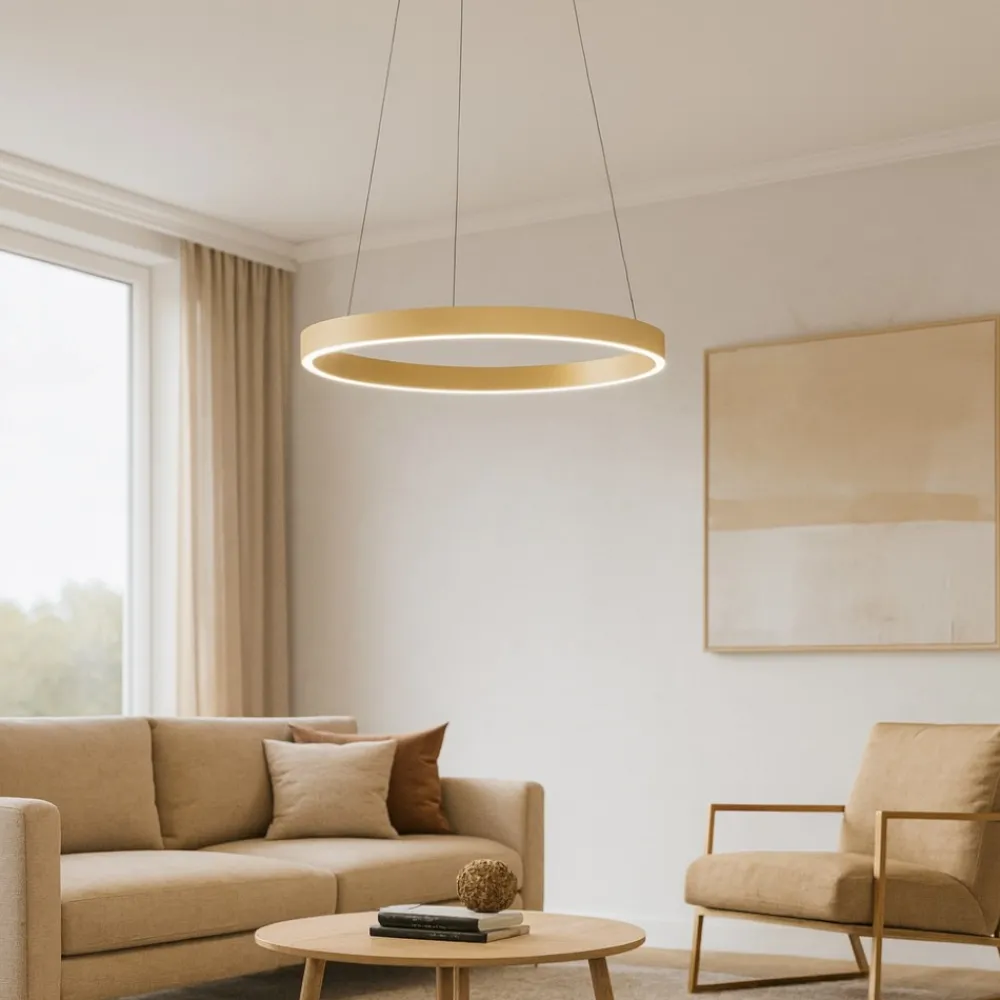 Lampadari Moderni-Gea Luce Lampadario criseide s p oro rotondo led 60w 3000k