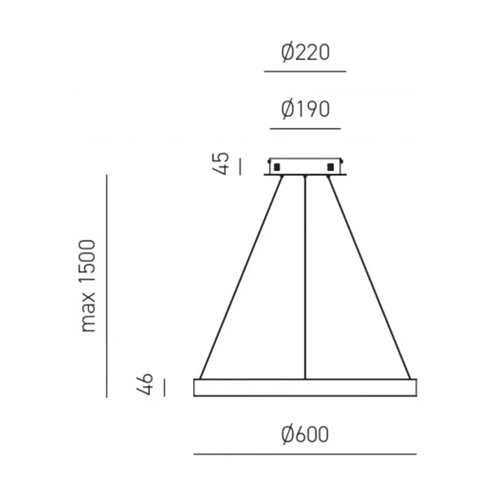 Lampadari Moderni-Gea Luce Lampadario criseide s p oro rotondo led 60w 3000k