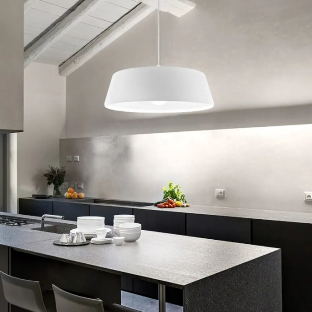 Lampadari Cucina-Gea Luce Lampadario cucina moderna bianco blanca