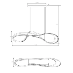 Lampadari Cucina-Selezionato da Mazzolaluce Lampadario cucina moderna led 57w da 2300k a 4000k nero