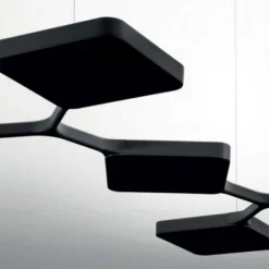 Lampadari Cucina-Stilnovo Lampadario cucina moderna nero led 91w quad