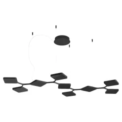 Lampadari Cucina-Stilnovo Lampadario cucina moderna nero led 91w quad