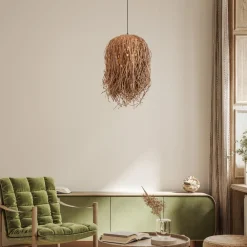 Lampadari Moderni-Selezionato da Mazzolaluce Lampadario cugino itt per soggiorno in rattan e alga marina