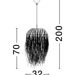 Lampadari Moderni-Selezionato da Mazzolaluce Lampadario cugino itt per soggiorno in rattan e alga marina