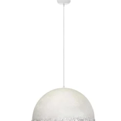 Lampadari Cucina-Selezionato da Mazzolaluce Lampadario cupola bianca 60cm fibra di vetro per cucina moderna