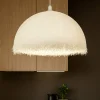 Lampadari Cucina-Selezionato da Mazzolaluce Lampadario cupola bianca 40cm in fibra di vetro per cucina