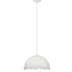 Lampadari Cucina-Selezionato da Mazzolaluce Lampadario cupola bianca 40cm in fibra di vetro per cucina