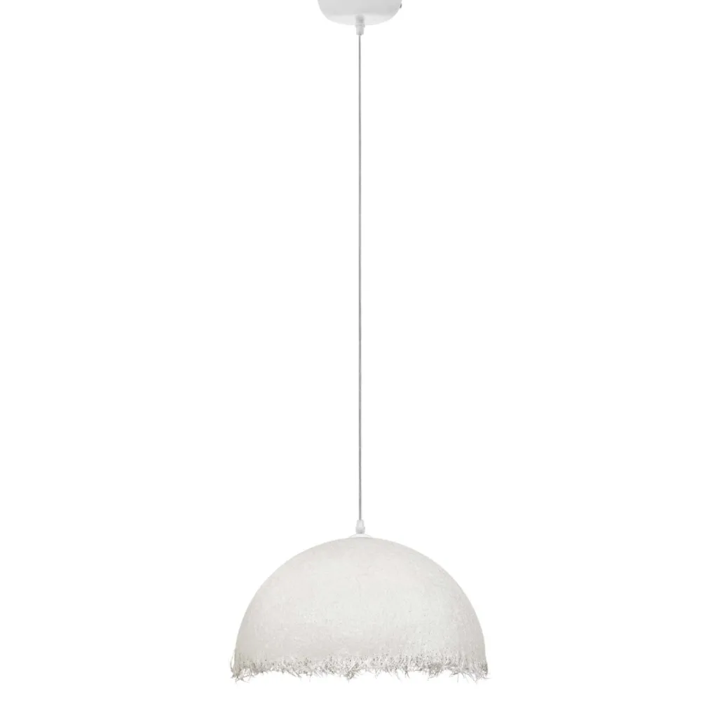 Lampadari Cucina-Selezionato da Mazzolaluce Lampadario cupola bianca 40cm in fibra di vetro per cucina