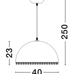 Lampadari Cucina-Selezionato da Mazzolaluce Lampadario cupola bianca 40cm in fibra di vetro per cucina