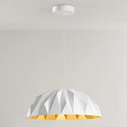 Lampadari Cucina-Perenz Illuminazione Lampadario cupola bianco oro per cucina moderna perenz