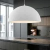 Lampadari Cucina-Selezionato da Mazzolaluce Lampadario cupola 60cm bianca effetto pietra per cucina