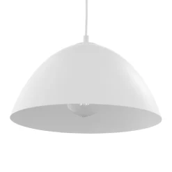 Lampadari Cucina-Selezionato da Mazzolaluce Lampadario cupola 34cm bianco di metallo per cucina