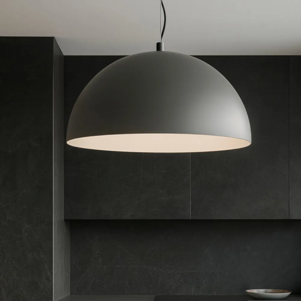 Lampadari Cucina-Perenz Illuminazione Lampadario cupola 60cm bicolore grigio marrone per cucina steel perenz