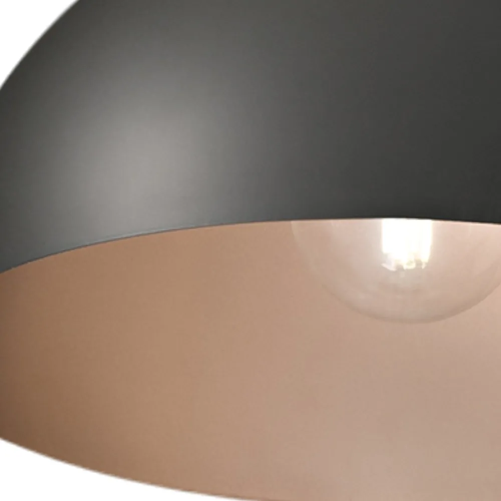 Lampadari Cucina-Perenz Illuminazione Lampadario cupola 60cm bicolore grigio marrone per cucina steel perenz
