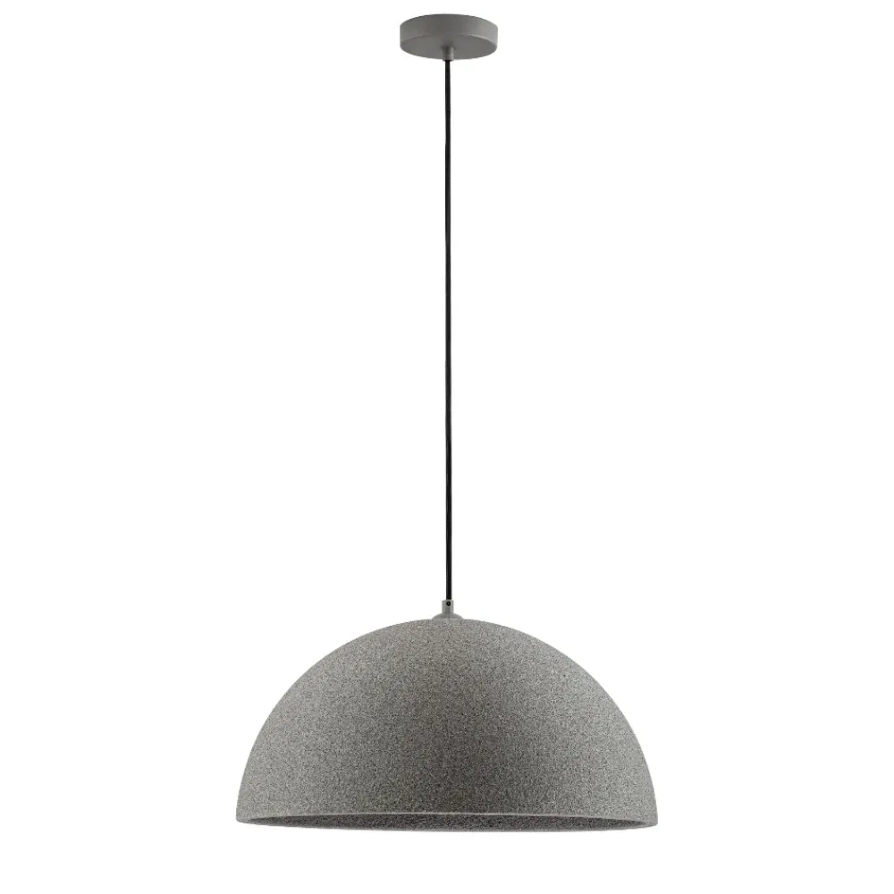Lampadari Cucina-Selezionato da Mazzolaluce Lampadario cupola 50cm effetto pietra grigio antracite per cucina