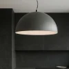 Lampadari Cucina-Perenz Illuminazione Lampadario cupola 80cm grigio marrone per cucina moderna steel perenz