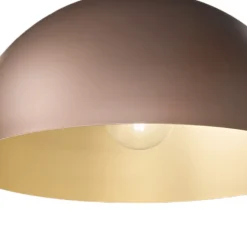Lampadari Cucina-Perenz Illuminazione Lampadario cupola 50cm marrone oro steel