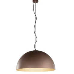 Lampadari Cucina-Perenz Illuminazione Lampadario cupola 50cm marrone oro steel