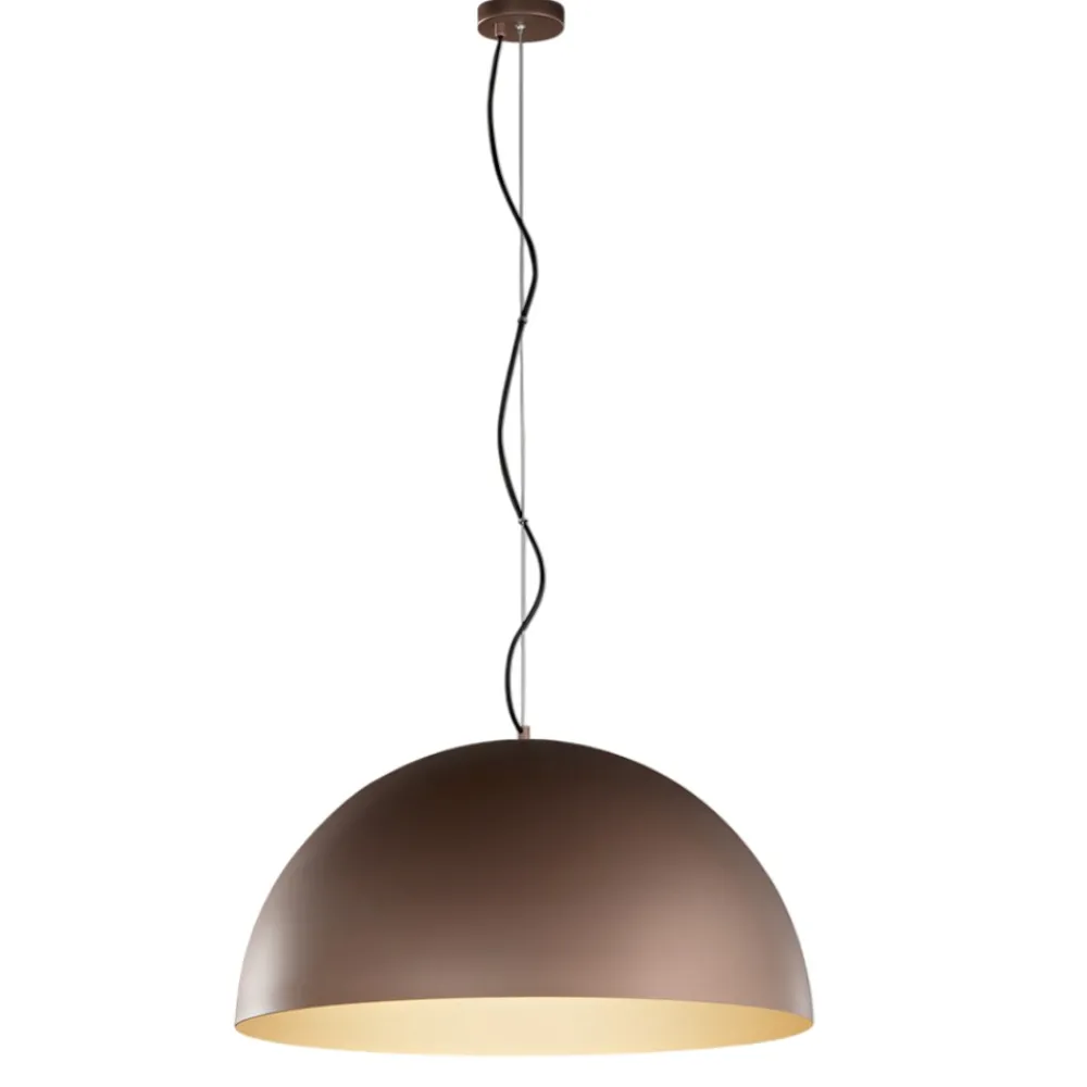 Lampadari Cucina-Perenz Illuminazione Lampadario cupola 80cm marrone oro per cucina steel perenz