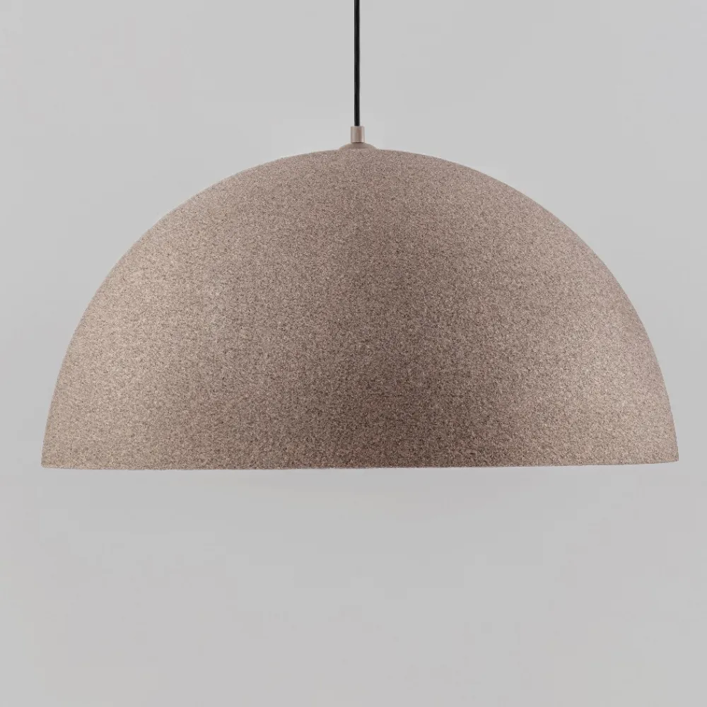 Lampadari Cucina-Selezionato da Mazzolaluce Lampadario cupola 60cm marrone effetto pietra per sala da pranzo
