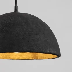 Lampadari Cucina-Selezionato da Mazzolaluce Lampadario cupola 42cm nera cartapesta per cucina moderna