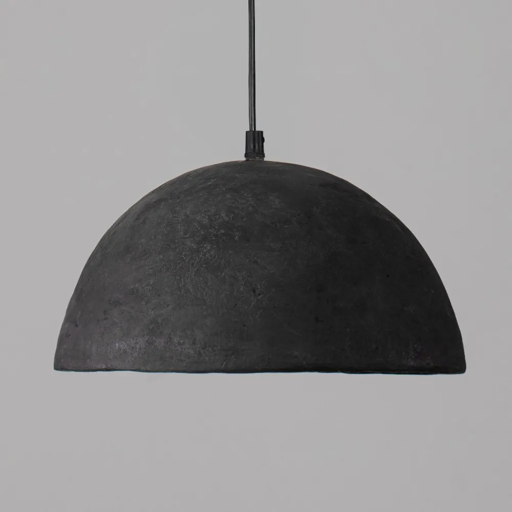 Lampadari Cucina-Selezionato da Mazzolaluce Lampadario cupola 42cm nera cartapesta per cucina moderna