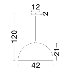 Lampadari Cucina-Selezionato da Mazzolaluce Lampadario cupola 42cm nera cartapesta per cucina moderna