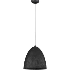Lampadari Moderni-Selezionato da Mazzolaluce Lampadario cupola 50cm nero carta seta di gelso per sala da pranzo
