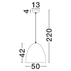 Lampadari Moderni-Selezionato da Mazzolaluce Lampadario cupola 50cm nero carta seta di gelso per sala da pranzo