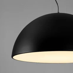 Lampadari Cucina-Selezionato da Mazzolaluce Lampadario cupola 70cm nero per cucina