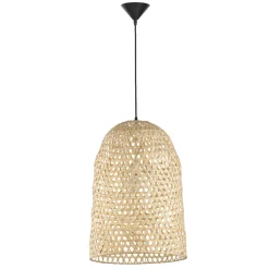 Lampadari Cucina-Selezionato da Mazzolaluce Lampadario cupola 40 cm rattan naturale per sala da pranzo