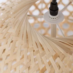 Lampadari Cucina-Selezionato da Mazzolaluce Lampadario cupola 40 cm rattan naturale per sala da pranzo