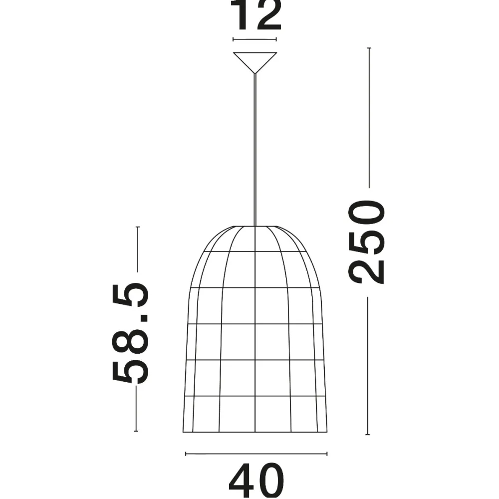 Lampadari Cucina-Selezionato da Mazzolaluce Lampadario cupola 40 cm rattan naturale per sala da pranzo