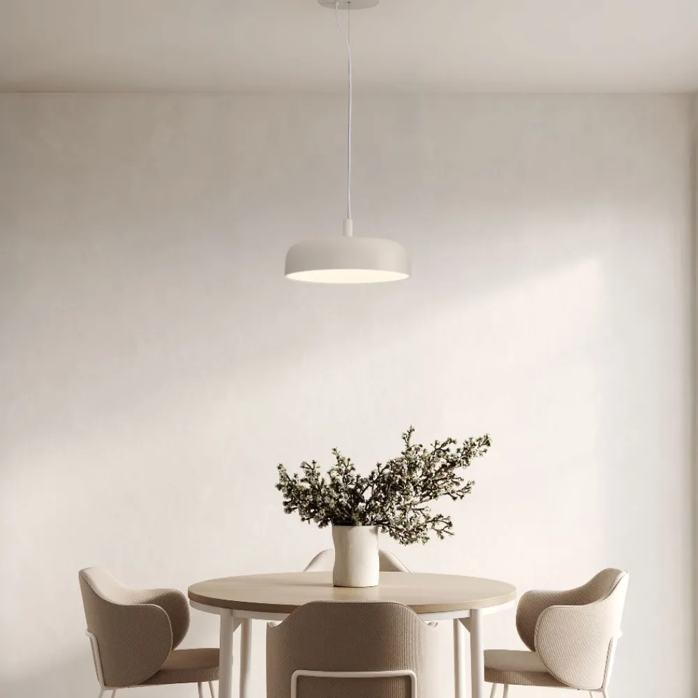 Lampadari Cucina-Selezionato da Mazzolaluce Lampadario cupola crema tavolo cucina moderna led 27w 3000k