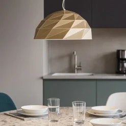 Lampadari Cucina-Perenz Illuminazione Lampadario cupola design per cucina moderna oro tilt perenz