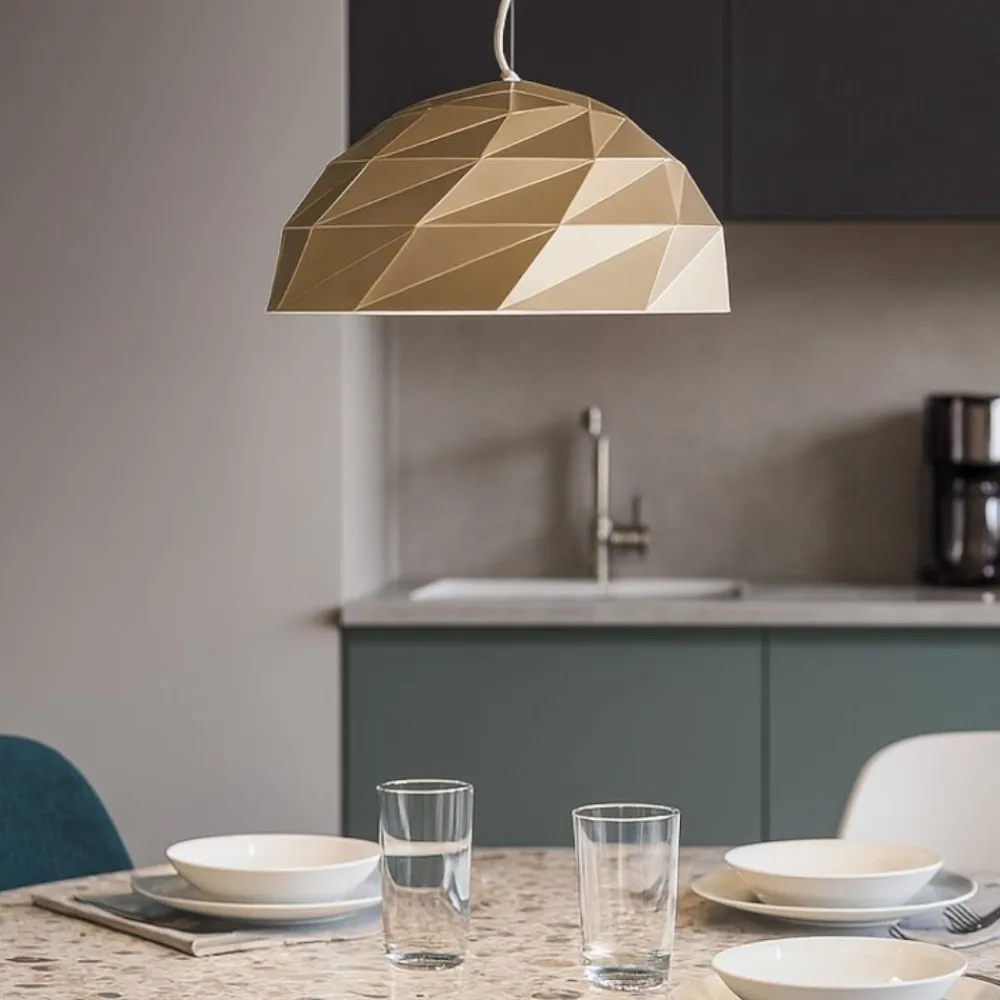 Lampadari Cucina-Perenz Illuminazione Lampadario cupola design per cucina moderna oro tilt perenz