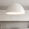 Lampadari Cucina-Selezionato da Mazzolaluce Lampadario cupola di metallo bianco 50cm per cucina moderna