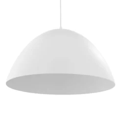 Lampadari Cucina-Selezionato da Mazzolaluce Lampadario cupola di metallo bianco 50cm per cucina moderna