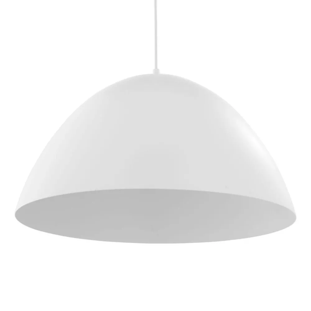 Lampadari Cucina-Selezionato da Mazzolaluce Lampadario cupola di metallo bianco 50cm per cucina moderna