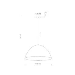 Lampadari Cucina-Selezionato da Mazzolaluce Lampadario cupola di metallo beige 50cm