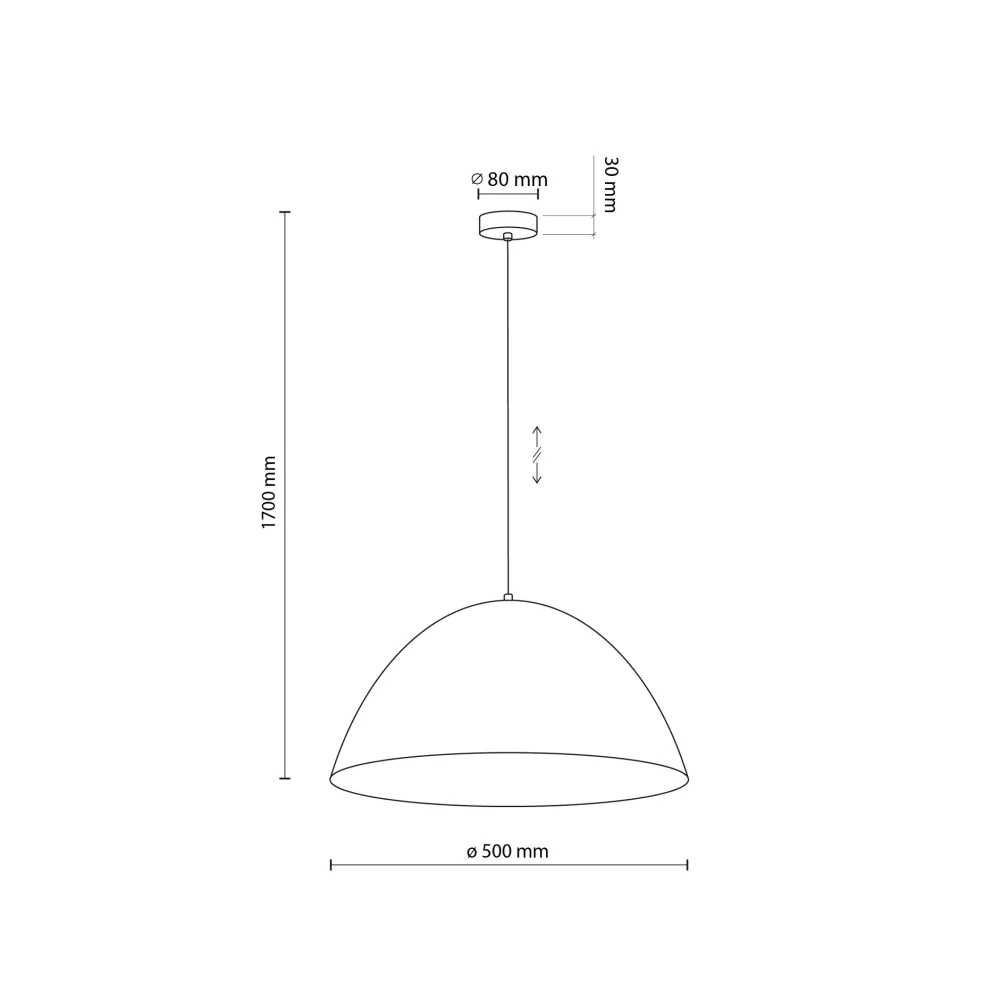 Lampadari Cucina-Selezionato da Mazzolaluce Lampadario cupola di metallo 50 cm sabbia per cucina