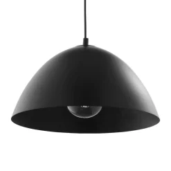 Lampadari Cucina-Selezionato da Mazzolaluce Lampadario cupola di metallo nero 34cm per cucina